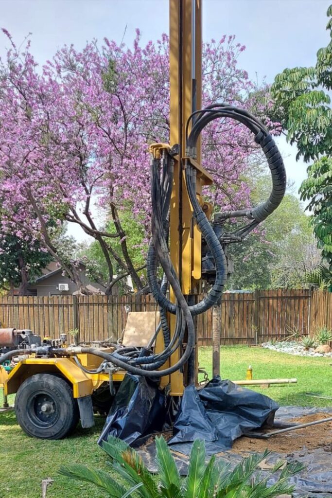 Geophysical equipment used for borehole siting survey Limpopo